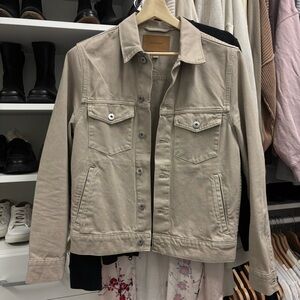 Mango Denim Jacket in Beige